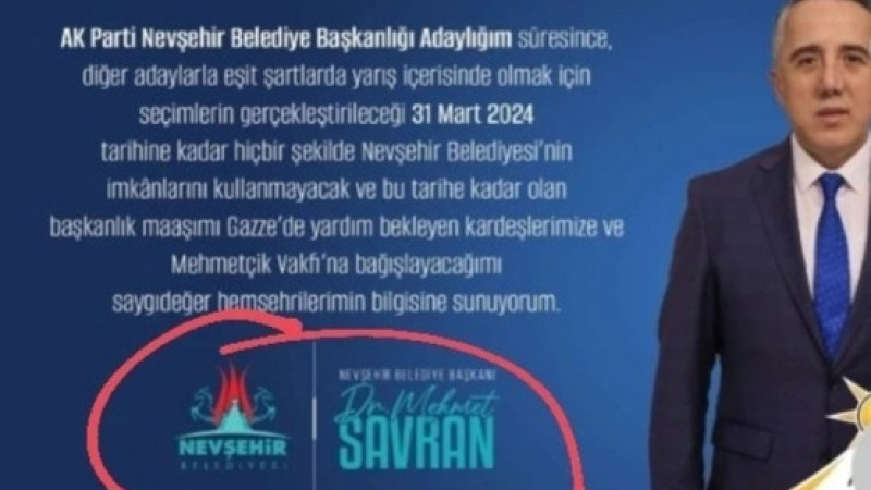  SAVRAN BELEDİYE İMKANLARINI KULANMİYACAGİNİ AÇIKLADI
