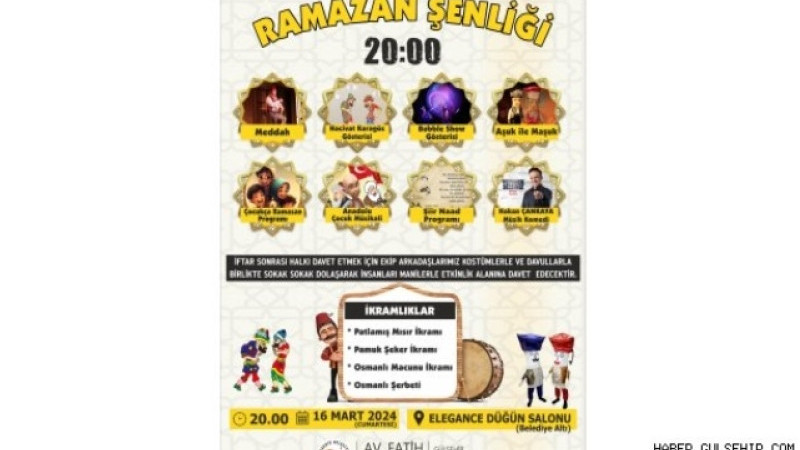Başkan Fatih Çiftçi'den Ramazan Şenliğine Davet.