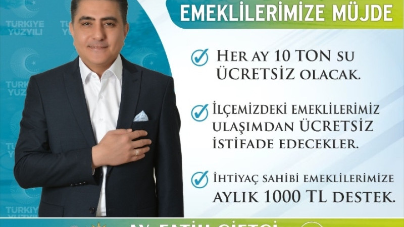 GÜLŞEHİR BELEDİYE BAŞKAN ADAYI FATİH ÇİFTÇİ'DEN EMEKLİLERİ SEVİNDİREN HABER 