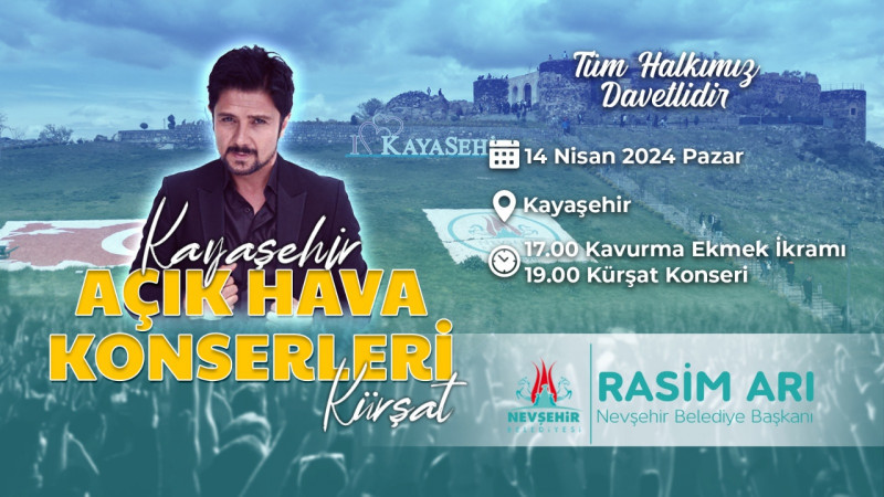 Kürşat, Kayaşehir Açık Hava Konserinde Sahne Alacak
