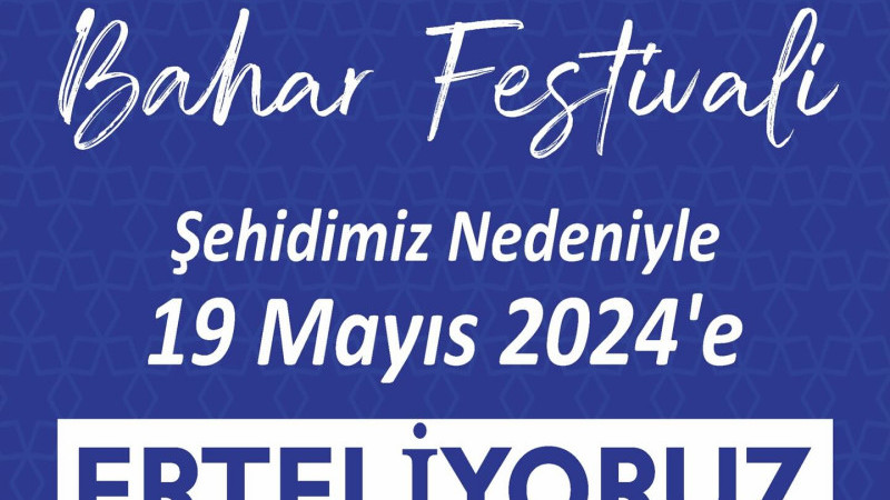 Mantarkaya Bahar Festivali Ertelendi