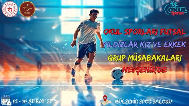 Futsal Yıldızlar Grup Maçları Gülşehir’de Oynanacak