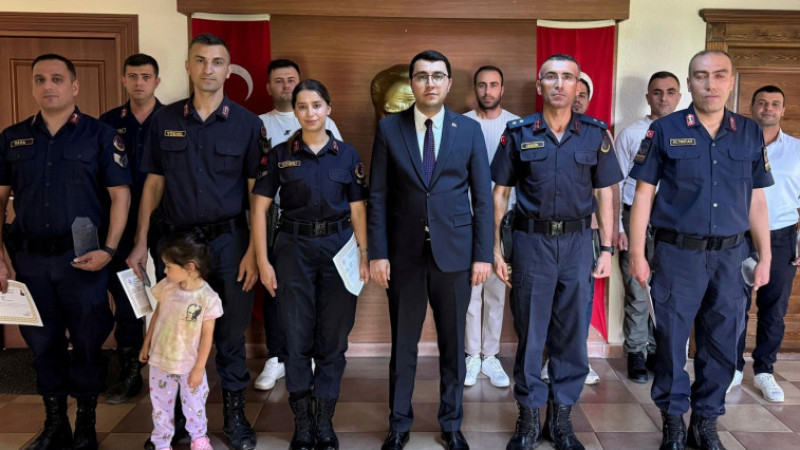 Tayini Çıkan Jandarma Personelleri Ödüllendirildi