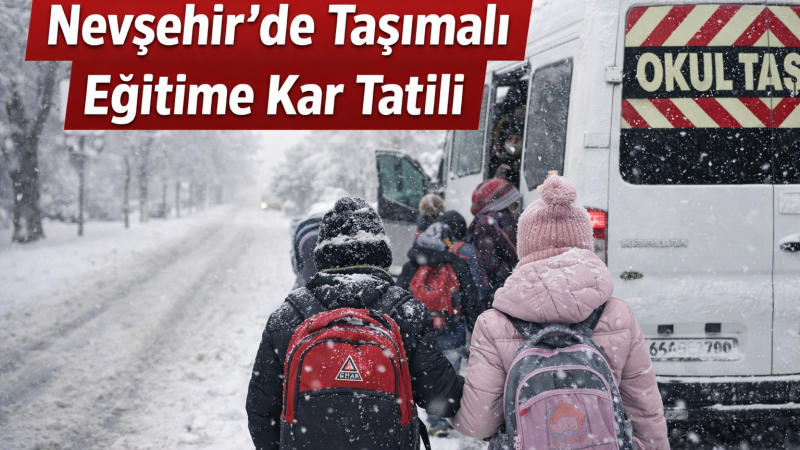 Nevşehir İl Genelinde Taşımalı Eğitime 1 Gün Kar Tatili Verildi