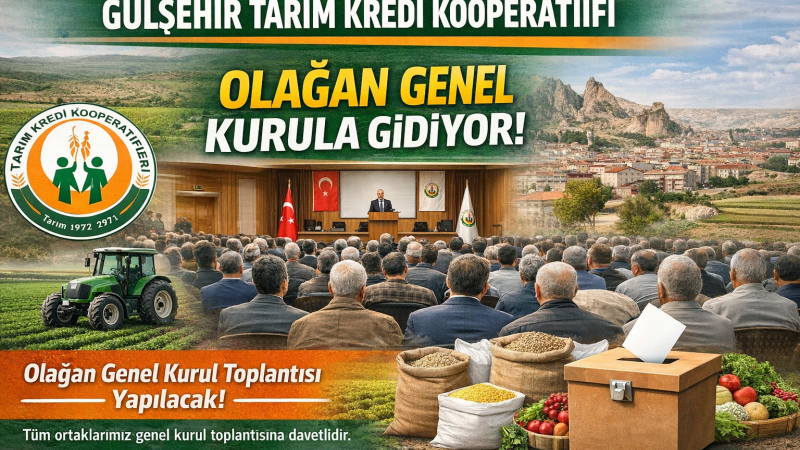 Gülşehir Tarım Kredi Koop. Olağan Genel Kurula Gidiyor