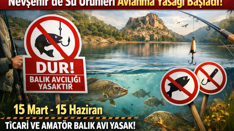 Nevşehir’de 15 Hazirana Kadar Avlanma Yasağı Başladı