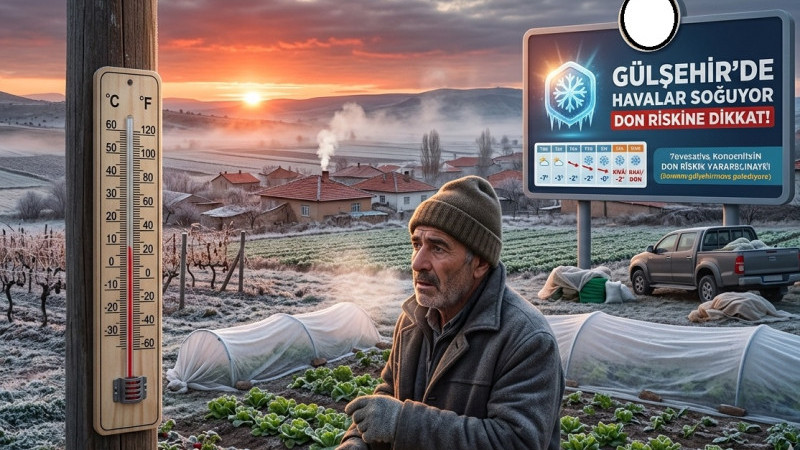 Gülşehir’de Hava Soğuyor: Don Riskine Dikkat