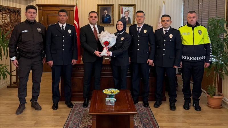 Emniyet Teşkilatından İlçe Kaymakamına Anlamlı Ziyaret