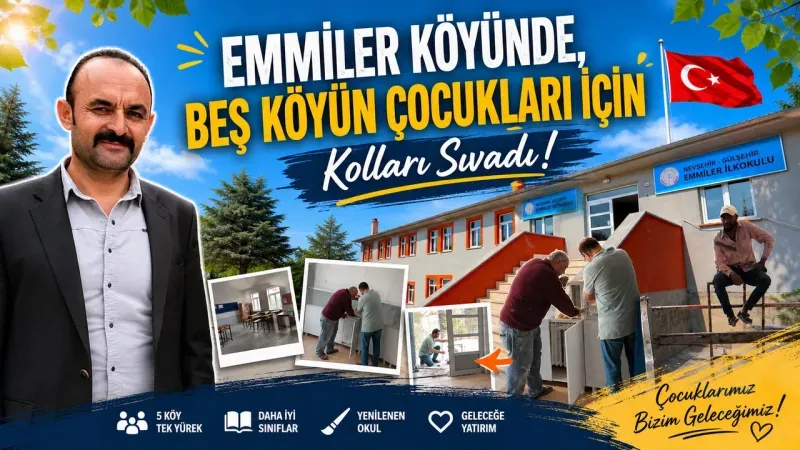 Emmiler Köyü’nde Okul Baştan Aşağı Yenilendi